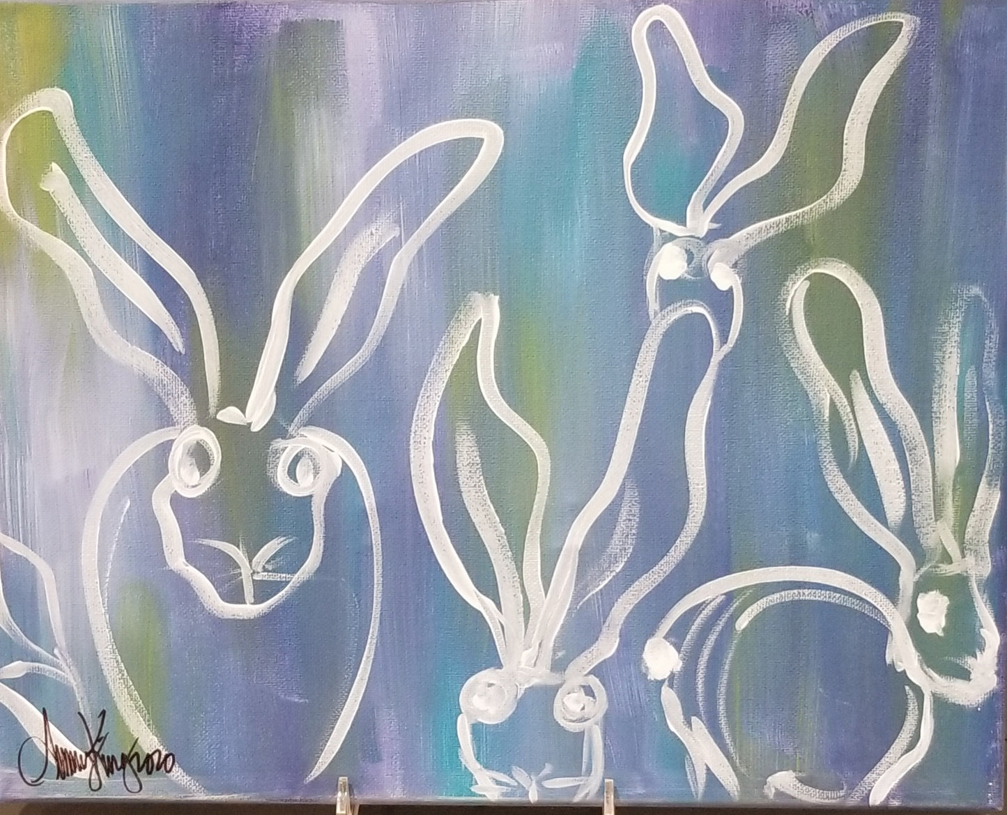BUNNY ON CANVAS - 2 COLORS