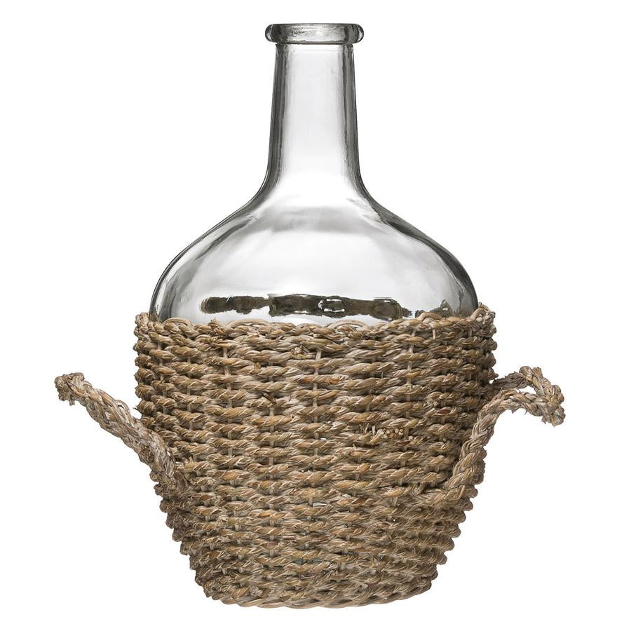 BOTTLE IN SEAGRASS HOLDER LARGE