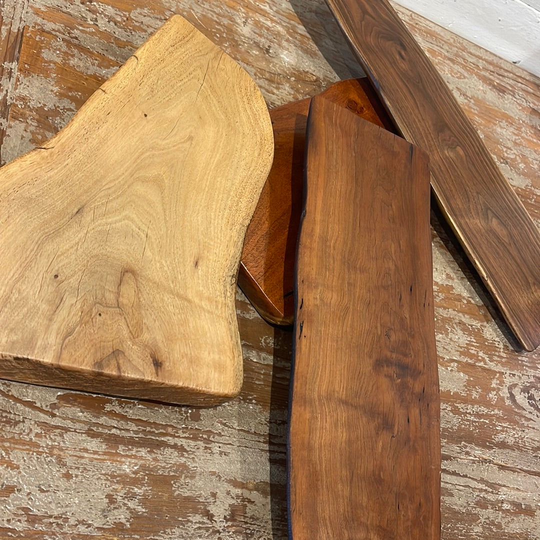 LIVE EDGE CHARCUTERIE BOARDS - 4 WOODS