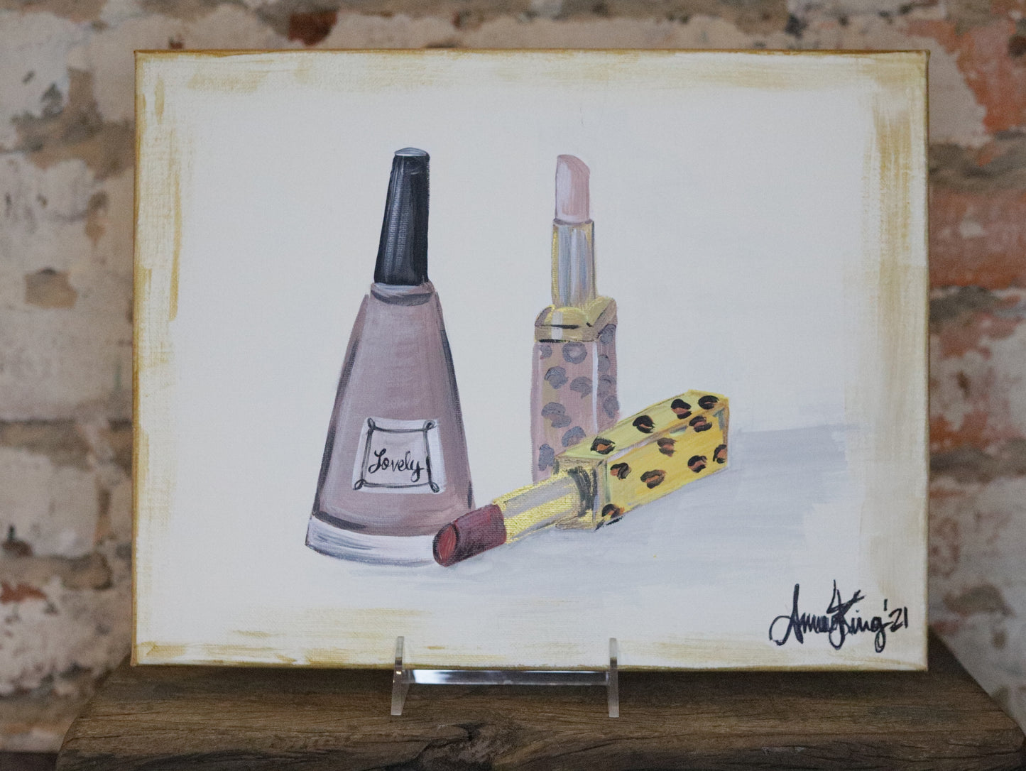 LEOPARD LIPSTICK AND POLISH PAINTING